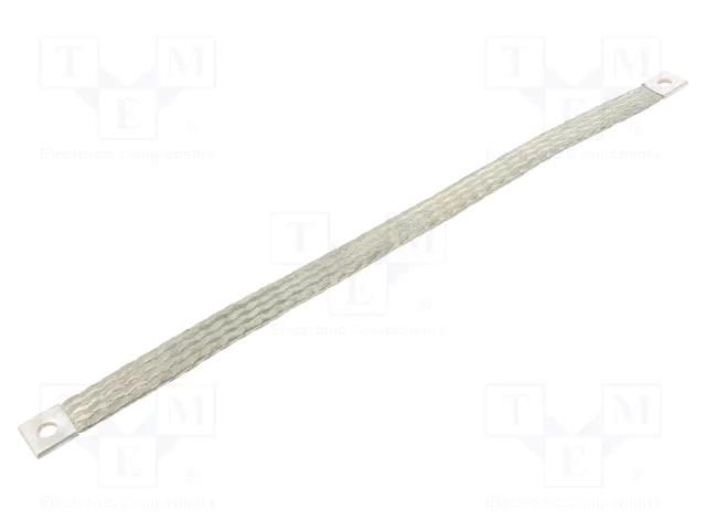 Braids; earthing tape; 25mm2; Ø1: 9mm; Ø2: 9mm; 135A; L: 400mm; KT CONNECT KT-025-400-0909-D