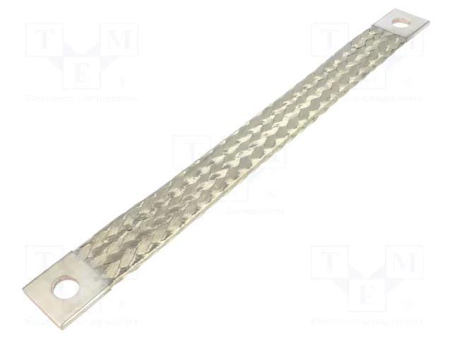 Braids; earthing tape; 120mm2; Ø1: 17mm; Ø2: 17mm; 420A; L: 400mm; KT CONNECT KT-120-400-1717-D