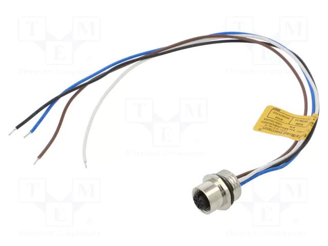 PIN: 4; female; for panel mounting; socket; straight MOLEX MX-120070-5205