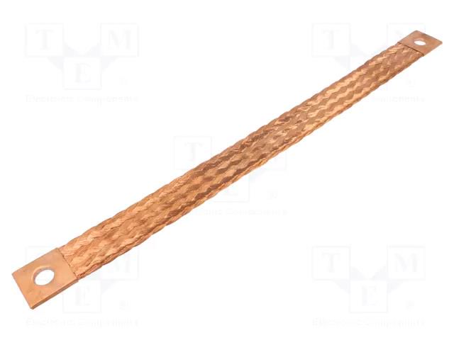 Braids; earthing tape; 95mm2; Ø1: 17mm; Ø2: 17mm; 330A; L: 500mm; ST CONNECT ST-095-500-1717-D