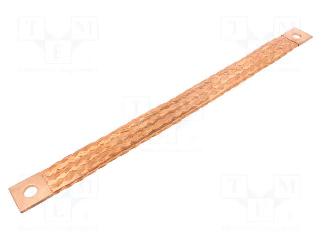 Braids; earthing tape; 120mm2; Ø1: 17mm; Ø2: 17mm; 420A; L: 500mm; ST CONNECT ST-120-500-1717-D