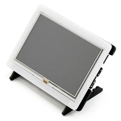 Case for Raspberry Pi LCD screen TFT 5" GPIO - black and white - Waveshare 11188 WSR-04506 5904422371647