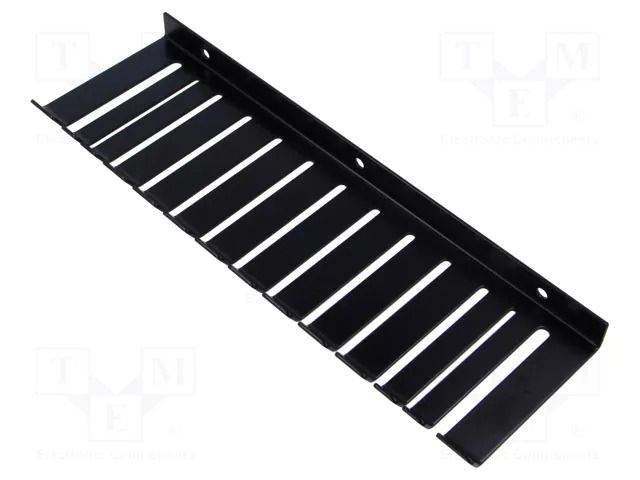 Hanger for test leads; Number of slots: 13; steel; L: 260mm; black ELECTRO-PJP PJP2003-ECO