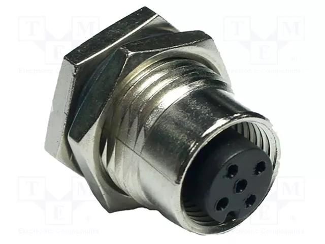 Connector: M12; socket; female; Polarisation: D code-Ethernet AMPHENOL LTW M12D-04PFFS-SF8001