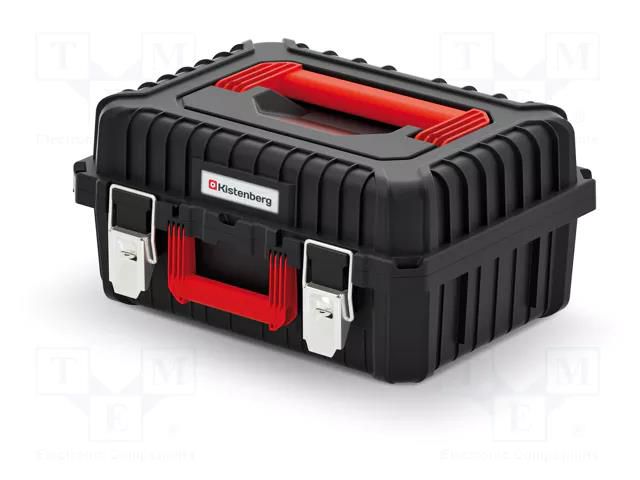 Chest; tool case; black; polymer; HEAVY; 445x360x216mm; 25kg KISTENBERG KHV453520M-S411