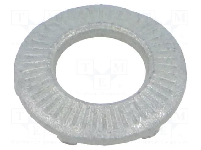 Washer; round,externally serrated; M8; D=16mm; spring steel BOSSARD B8/BN20192