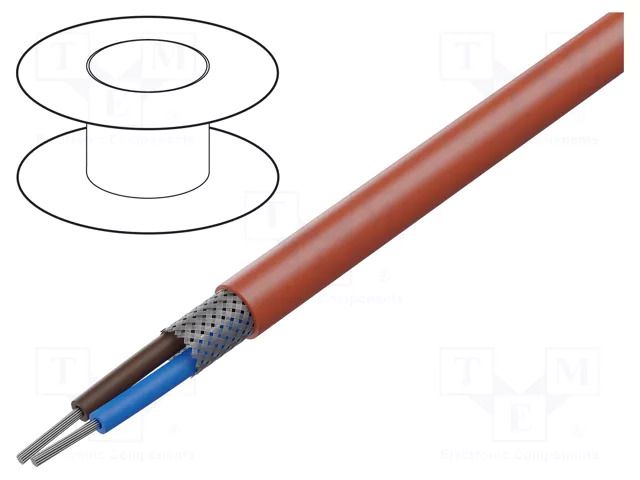 Wire; SiHF+C; 2x0.75mm2; Cu; stranded; silicone; red; -60÷180°C TKD TKD-2500668
