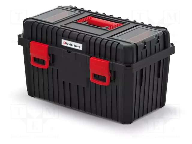 Chest; tool case; black; polymer; HEAVY; 585x360x337mm; 25kg KISTENBERG KHV603535F-S411