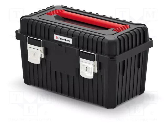 Chest; tool case; black; polymer; HEAVY; 585x360x337mm; 25kg KISTENBERG KHV603535M-S411