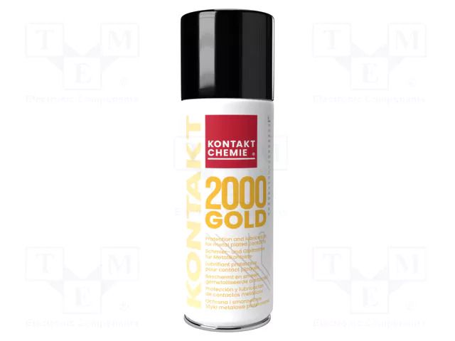 Oil; colourless; spray; can; KONTAKT GOLD 2000; 200ml; max.200°C KONTAKT CHEMIE 2000GOLD/200