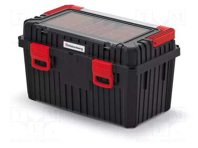 Chest; tool case; black; polymer; HEAVY; 585x360x337mm; 25kg KISTENBERG KHVA603535BS-S411