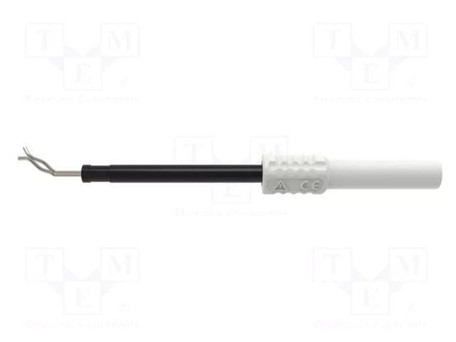 Measuring tip; 1A; white; Socket size: 4mm; Plating: nickel plated SCHÜTZINGER ZPK8066NI-WS