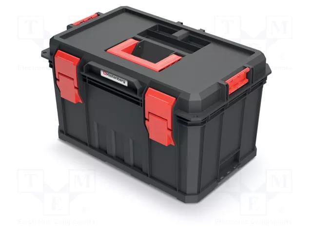 Chest; tool case; black; polymer; MODULAR SOLUTION; 530x355x310mm KISTENBERG KMS553530R2