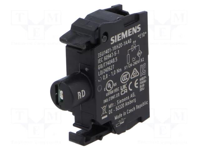Illuminating unit; 22mm; 3SU1.5; -25÷70°C; Illumin: LED; front SIEMENS 3SU1401-1BH20-1AA0