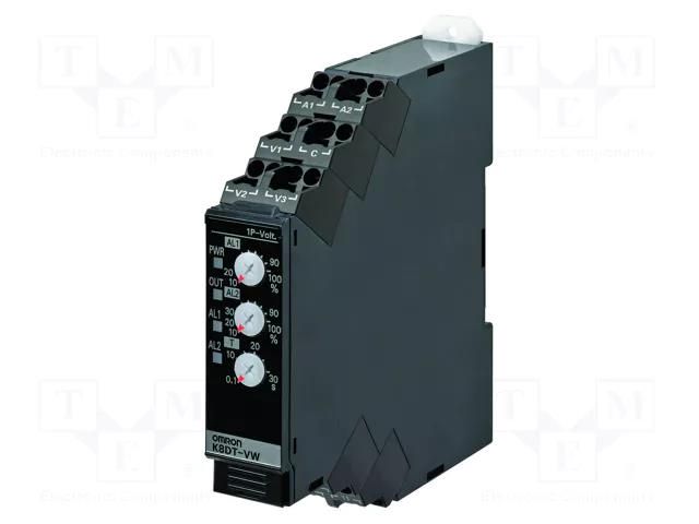 Voltage monitoring relay; 100÷240VAC; for DIN rail mounting OMRON K8DT-VW3CA