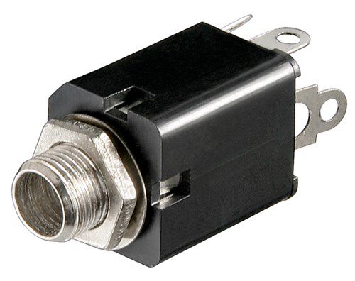 Jack Chassis Socket - 6.35 mm - Stereo - female, closed design (3-pin) 11096