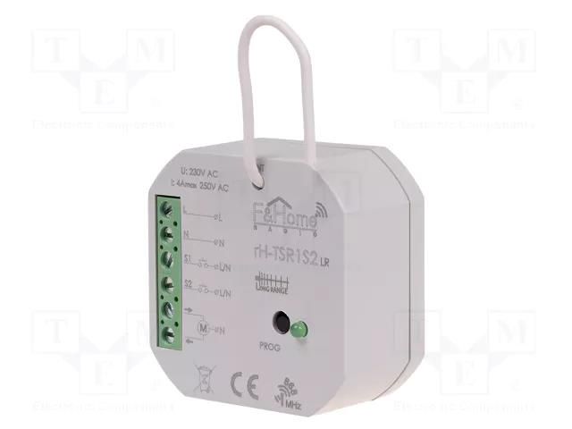 Blinds controller; 230VAC; F&Home; IP20; 868MHz; Chambers: 2 F&F RH-TSR1S2-LR