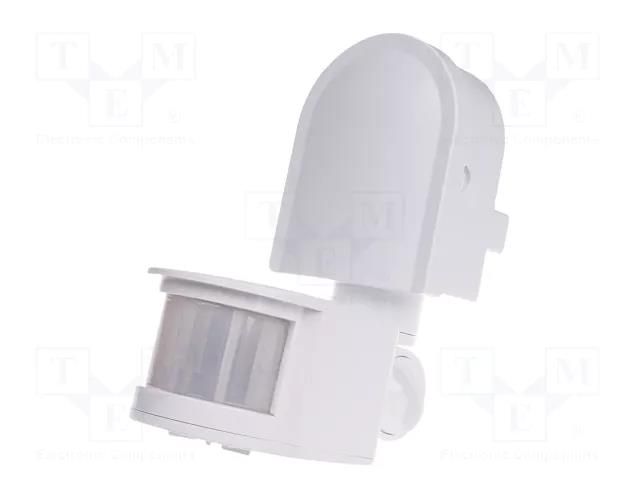 Sensor: movement; wall mount; 195÷265VAC; IP44; 5A; -20÷40°C; 0.5W F&F DR-05W