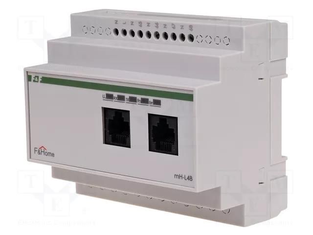 Dimmer; for DIN rail mounting; 230VAC; IP20; F&Home; 0÷45°C; RJ45 F&F MH-L4-1