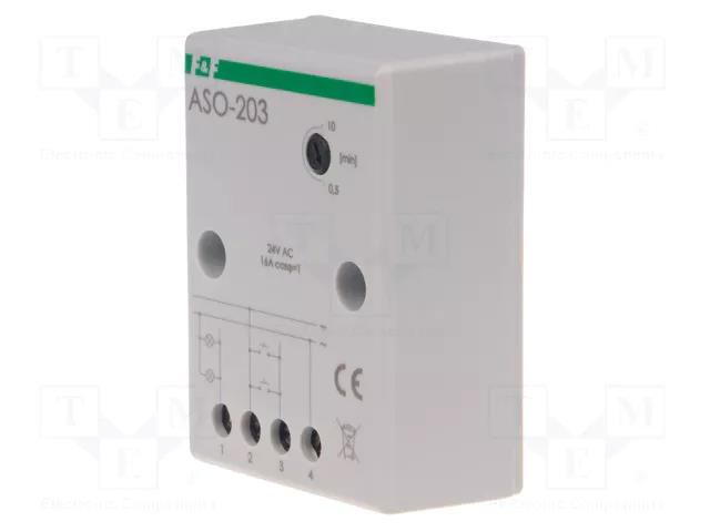 Staircase timer; wall mount; 24VAC; 24VDC; IP20; 16A; -25÷50°C F&F ASO-203