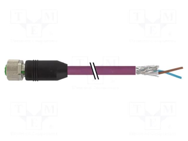 Cable: for sensors/automation; M12; PIN: 2; straight; 5m; plug; 4A MURRELEKTRONIK 7000-14061-8410500