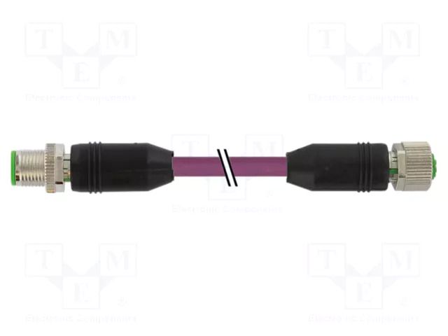Cable: for sensors/automation; M12; PIN: 4; 5m; plug; 60VDC; 60VAC MURRELEKTRONIK 7000-44001-8400500