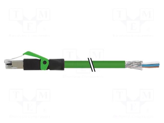 Connecting cable; male,RJ45; 7000; IP20; 60VDC; 1.5A; 1.5m; PIN: 4 MURR ELEKTRONIK 7000-74101-6590150