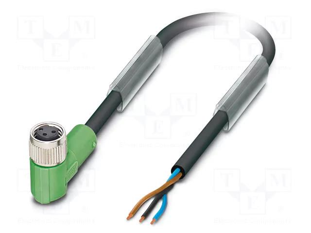 Cable: for sensors/automation; M8; PIN: 3; angled; 5m; plug; 60VDC PHOENIX CONTACT 1669631