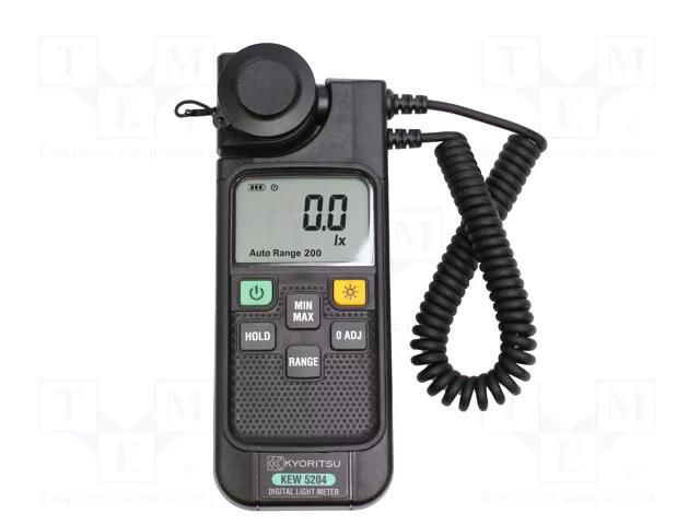 Light meter; 0÷1400W/m2; Meas.accur: ±(4% + 5 digits); 2,5x/s KYORITSU KEW5204BT