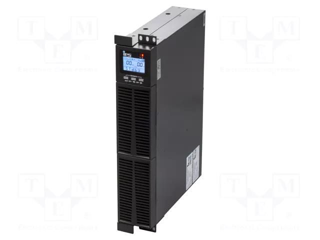 Power supply: UPS; 900W; 1kVA; 230V; 440x290x89mm; 9000mAh; 3÷5h IPS RTS11-1K0-2U-2X9