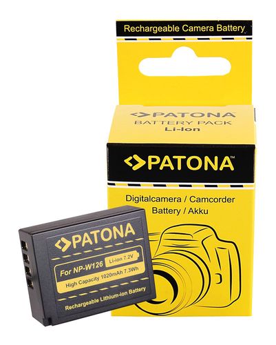 Battery f. Fuji NP-W126 HS33 EXR Fujifilm FUJI Finepix -Pro 1 HS30 EXR, PATONA 1111 4260284321581