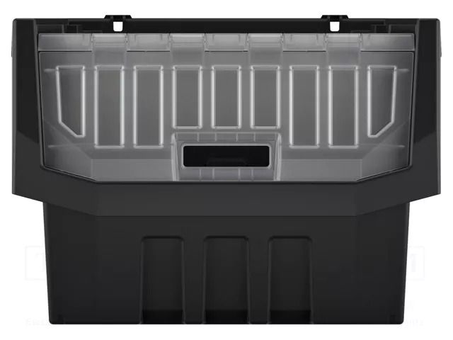 Container: cuvette; black; Cover colour: transparent; with a lock KISTENBERG KTRM6040F-S411