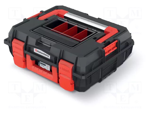 Chest; tool case; black; polymer; C BLOCK ALU LOG; 450x380x168mm KISTENBERG KXCA454015