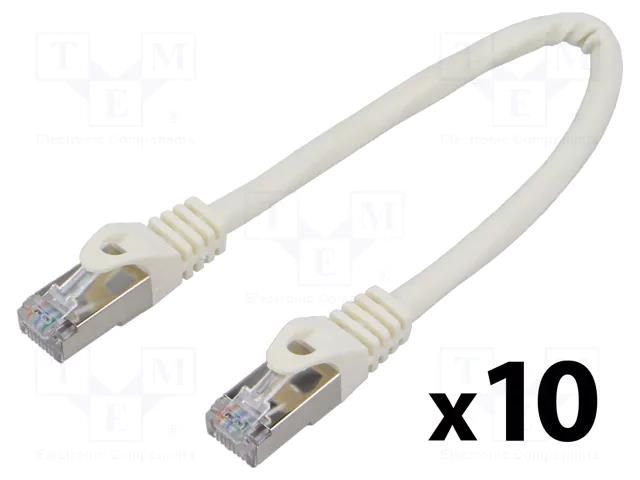 Patch cord; RJ45 plug,both sides; F/UTP; 6; stranded; CCA; PVC LANBERG PCF6-20CC-0025-W