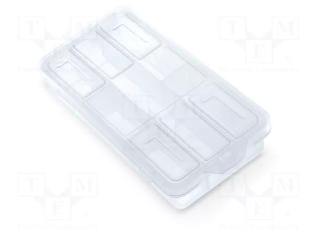 Container: collective; with partitions; transparent; 180x90x35mm KISTENBERG KKNO2010