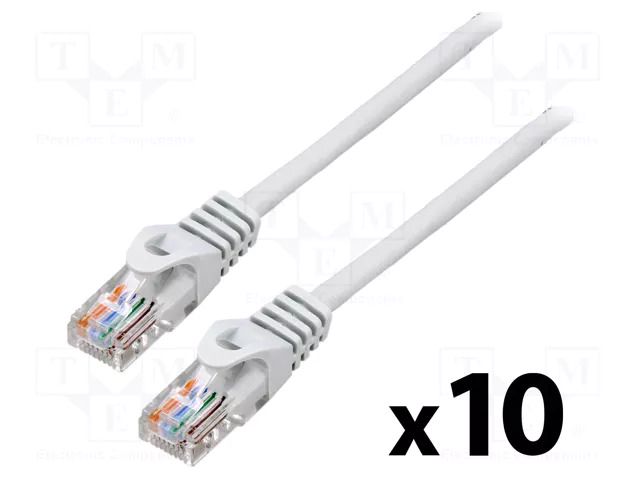 Patch cord; RJ45 plug,both sides; U/UTP; 5e; stranded; CCA; 3m; PVC LANBERG PCU5-20CC-0300-S