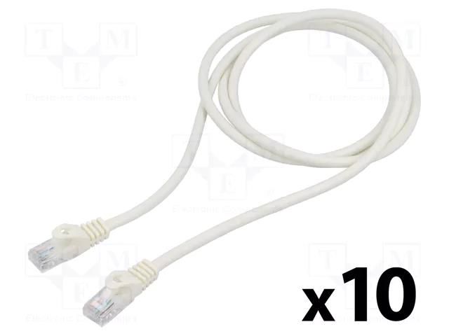 Patch cord; RJ45 plug,both sides; U/UTP; 6; stranded; CCA; PVC LANBERG PCU6-20CC-0150-W