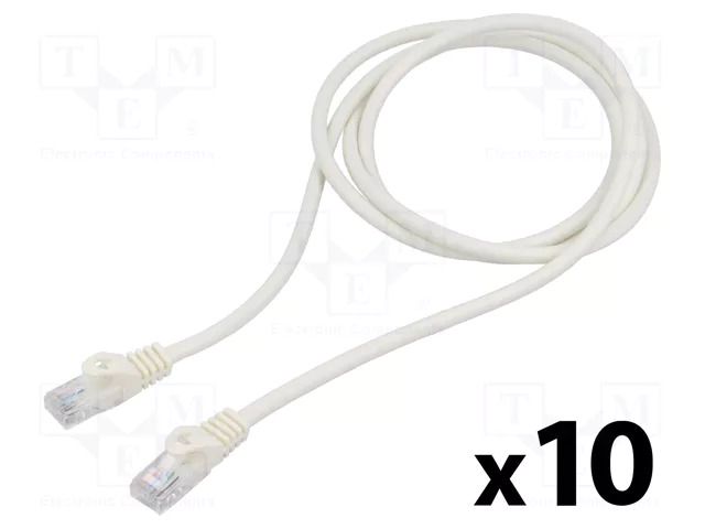 Patch cord; U/UTP; Cat: 6; RJ45 plug,both sides; stranded; CCA LANBERG PCU6-20CC-0150-W