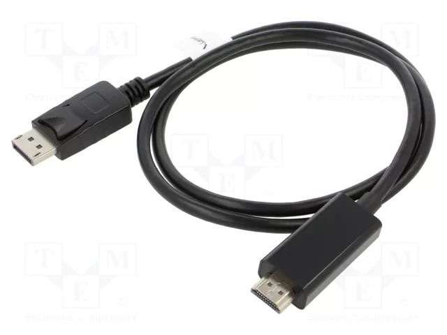 Cable; DisplayPort plug,HDMI plug; DisplayPort 1.1; 1m; black LANBERG CA-DPHD11CC-0010BK