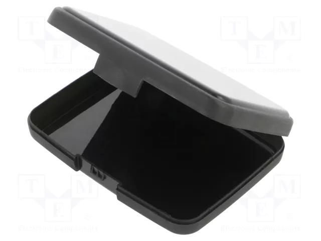Bin; ESD; 97x71x20mm; Application: integrated circuits; black ANTISTAT ATS-025-0003