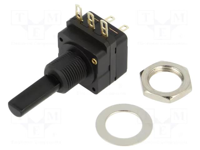 Potentiometer: shaft; 10kΩ; 200mW; THT; 6mm; plastic; carbon; PC-16 PIHER PC16SH-10CP22-103A