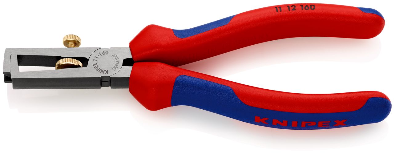 KNIPEX 11 12 160 Insulation Stripper universal with multi-component handles black atramentized 160 mm 11 12 160 4003773034964