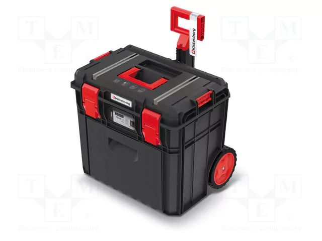 Chest; tool case; with wheels; black; polymer; X BLOCK TECH; IP55 KISTENBERG KXB604050GD-S411