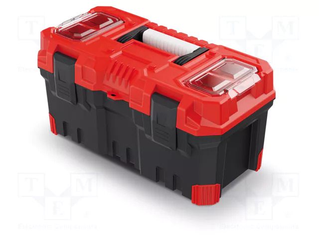 Chest; tool case; black-red; polymer; TITAN PLUS; 554x286x276mm KISTENBERG KTIP5530-3020