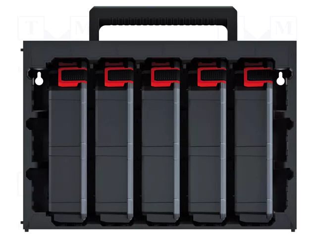 Set with containers; black; TAGERCASE; 415mm; 290mm; 295mm KISTENBERG KTC30256B-S411