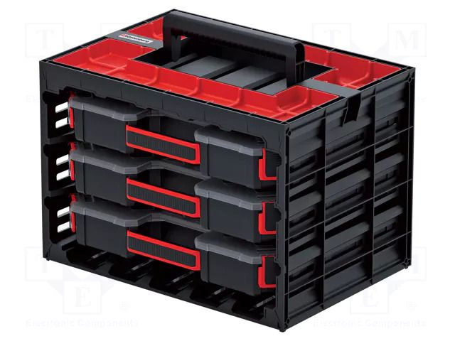 Set with containers; black; TAGERCASE; 415mm; 290mm; 295mm KISTENBERG KTC40306B-S411