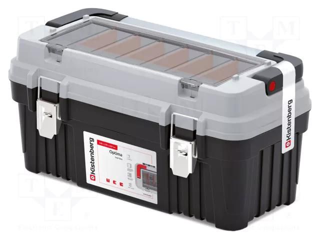 Chest; tool case; black-grey; polymer; OPTIMA; 540x278x269mm; 20kg KISTENBERG KOPA5530SM-4C