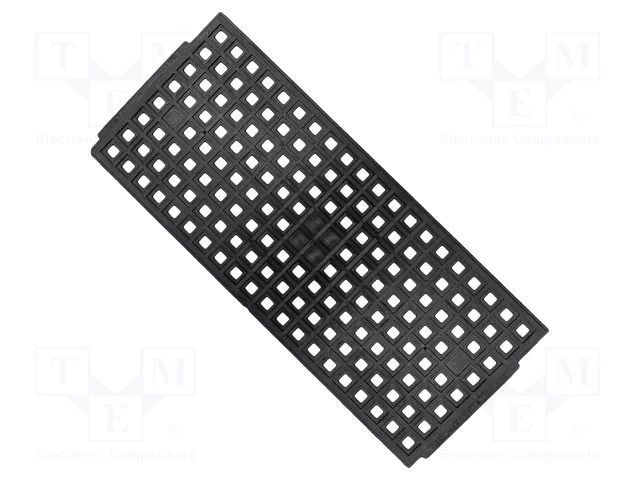 Electronic components tray; ESD; 10x10x1mm; black; 150°C; TQFP ANTISTAT ATS-030-0291