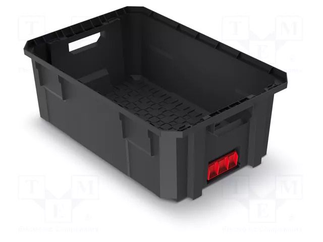Container: transportation; polymer; black; 544x362x200mm; 50kg KISTENBERG KXB604020C-S411