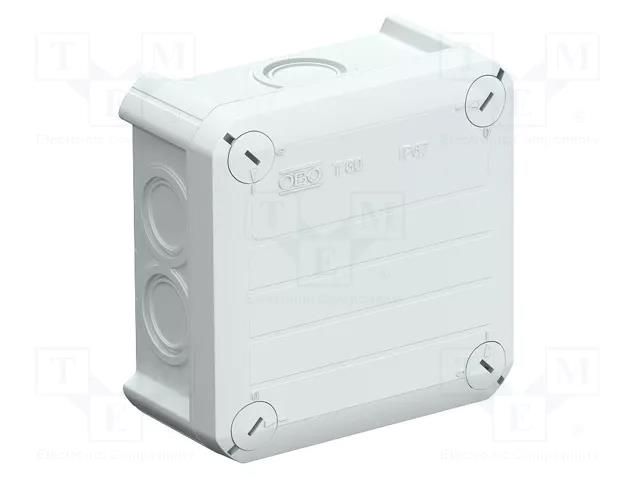 Enclosure: junction box; X: 114mm; Y: 114mm; Z: 58mm; IP67; T 60 OBO BETTERMANN OBO-2007926